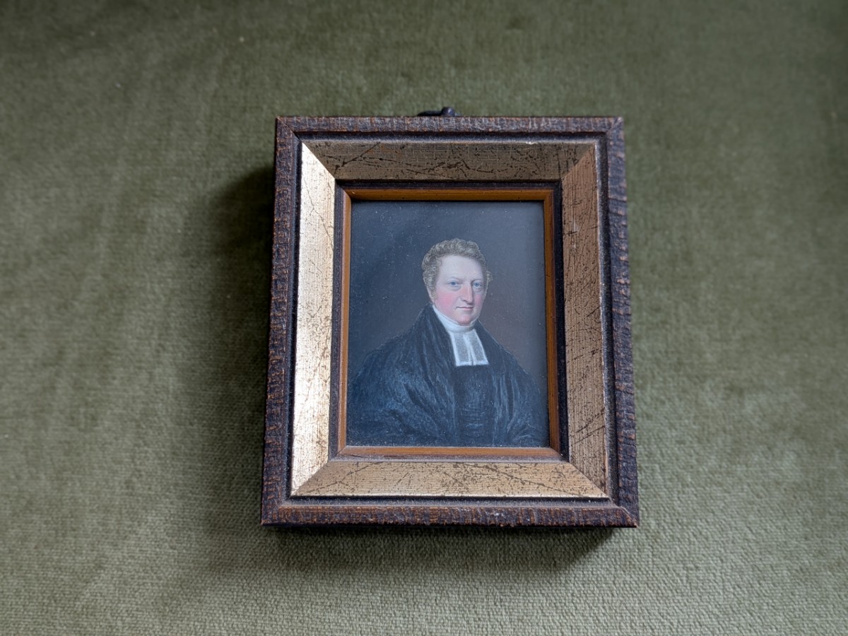 19th Century Miniature On Ivory Of A Clerical Gent