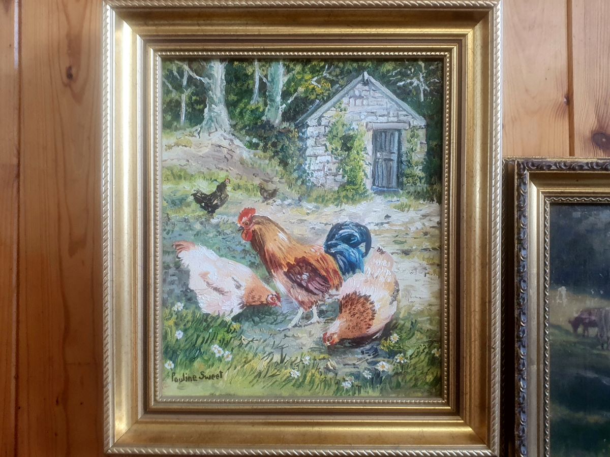 Pauline Sweet - Oil Of Cockerel And Chickens