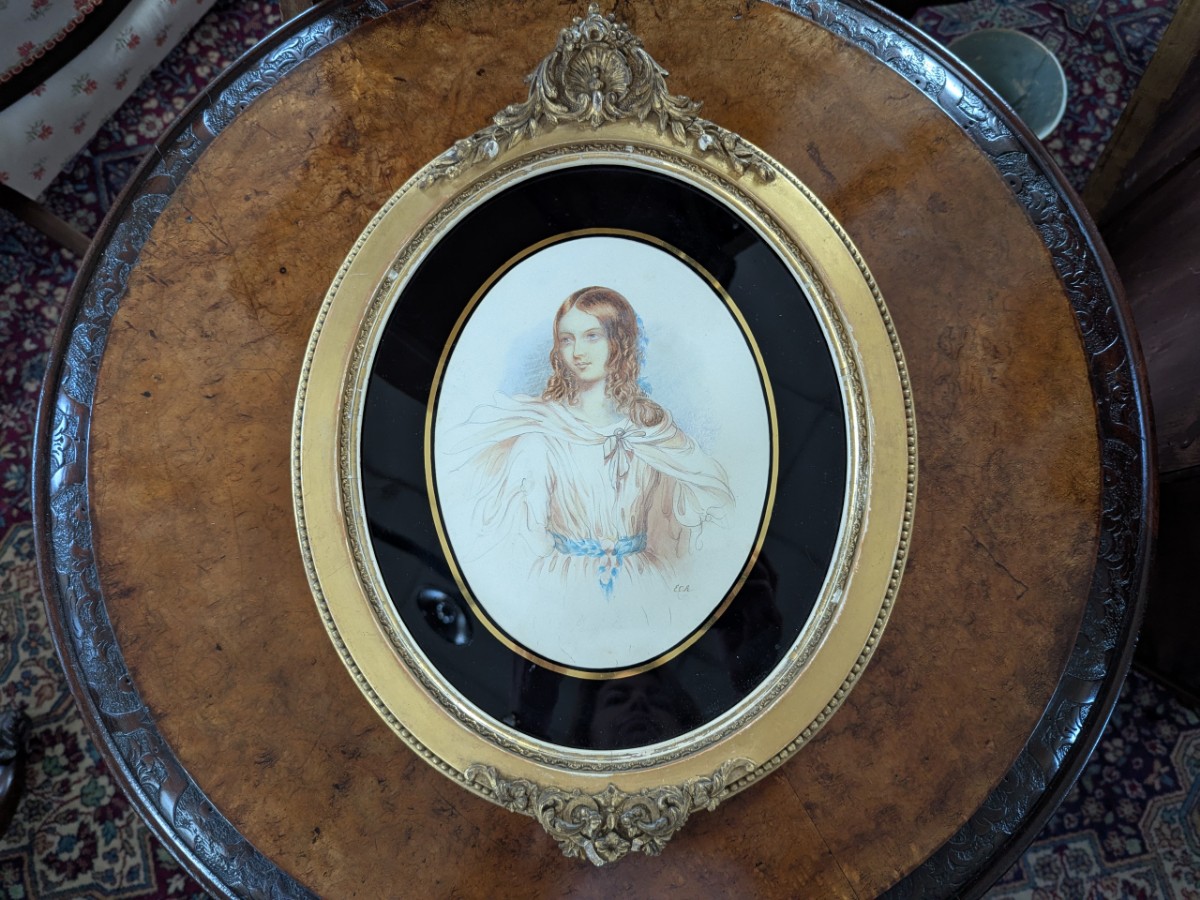 Regency Watercolour Of A Young Lady