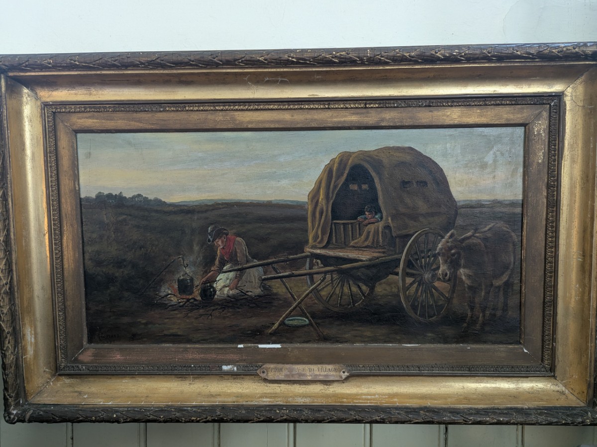 Henry Garland (1834-1913) Oil On Canvas -From Village To Village'