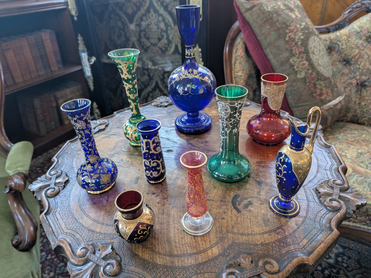 Collection Of Bohemian Gilded Glassware