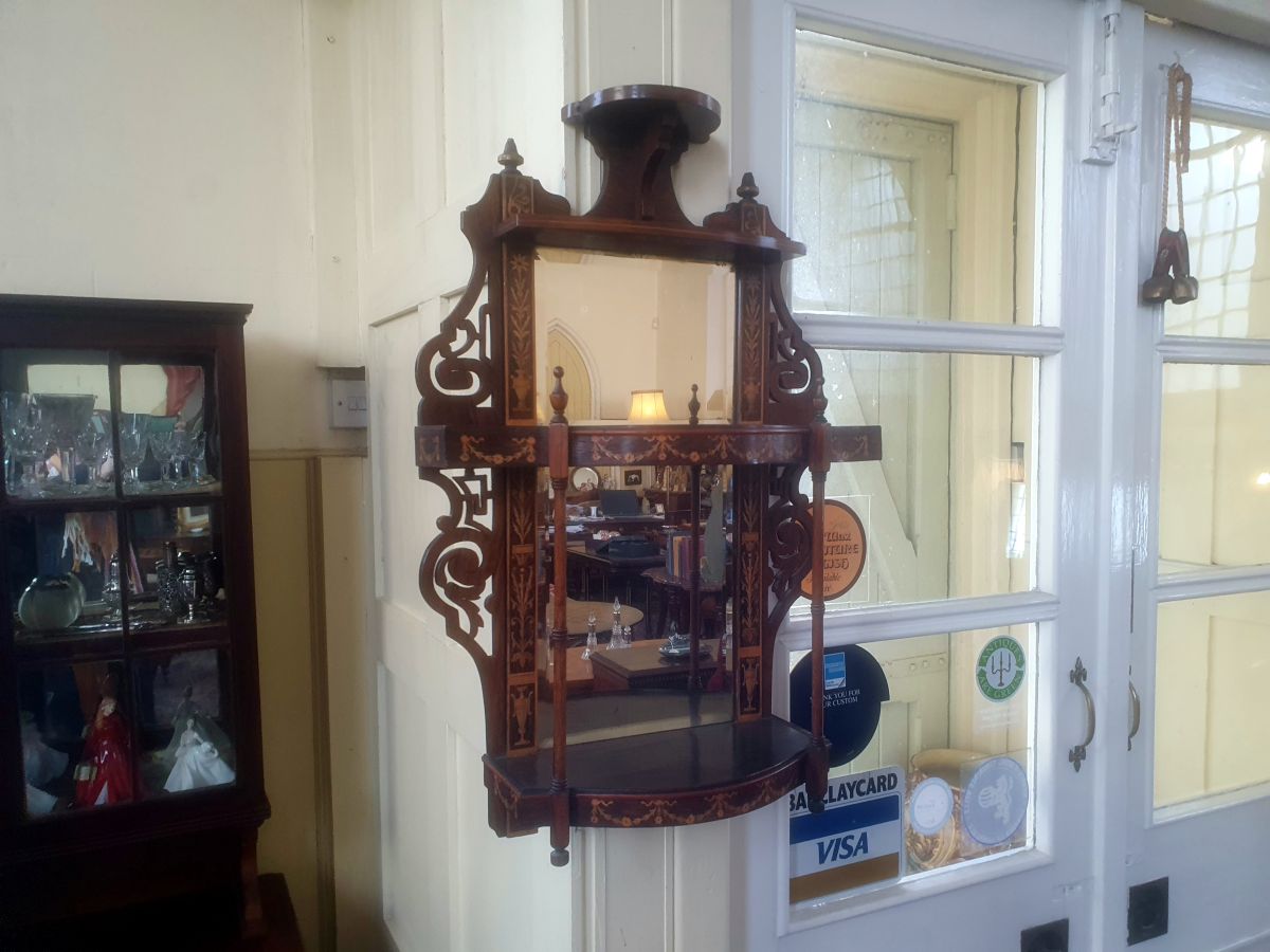 Edwardian Rosewood Hall Mirror