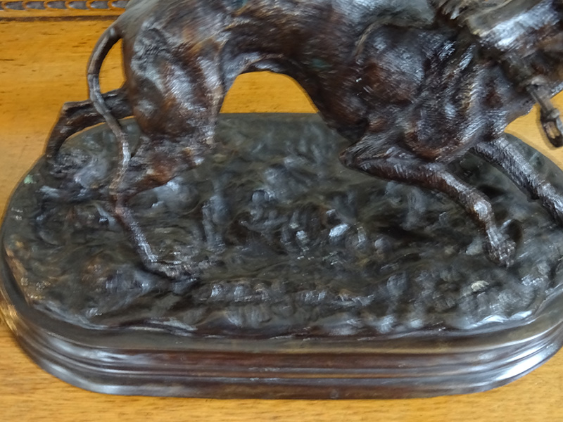 19th Century Bronze Sculpture of a Whippet
