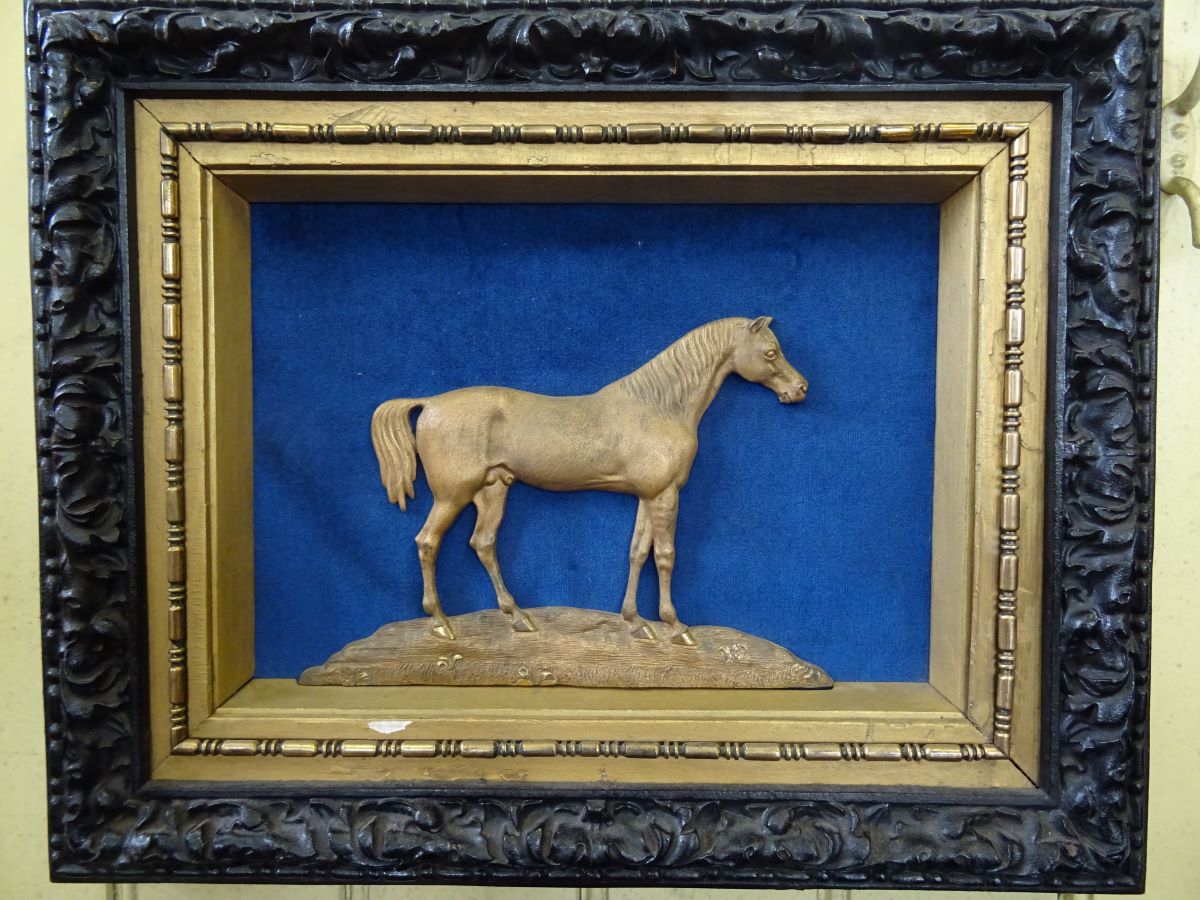 Pair of 19th century bronze sculptures of horses