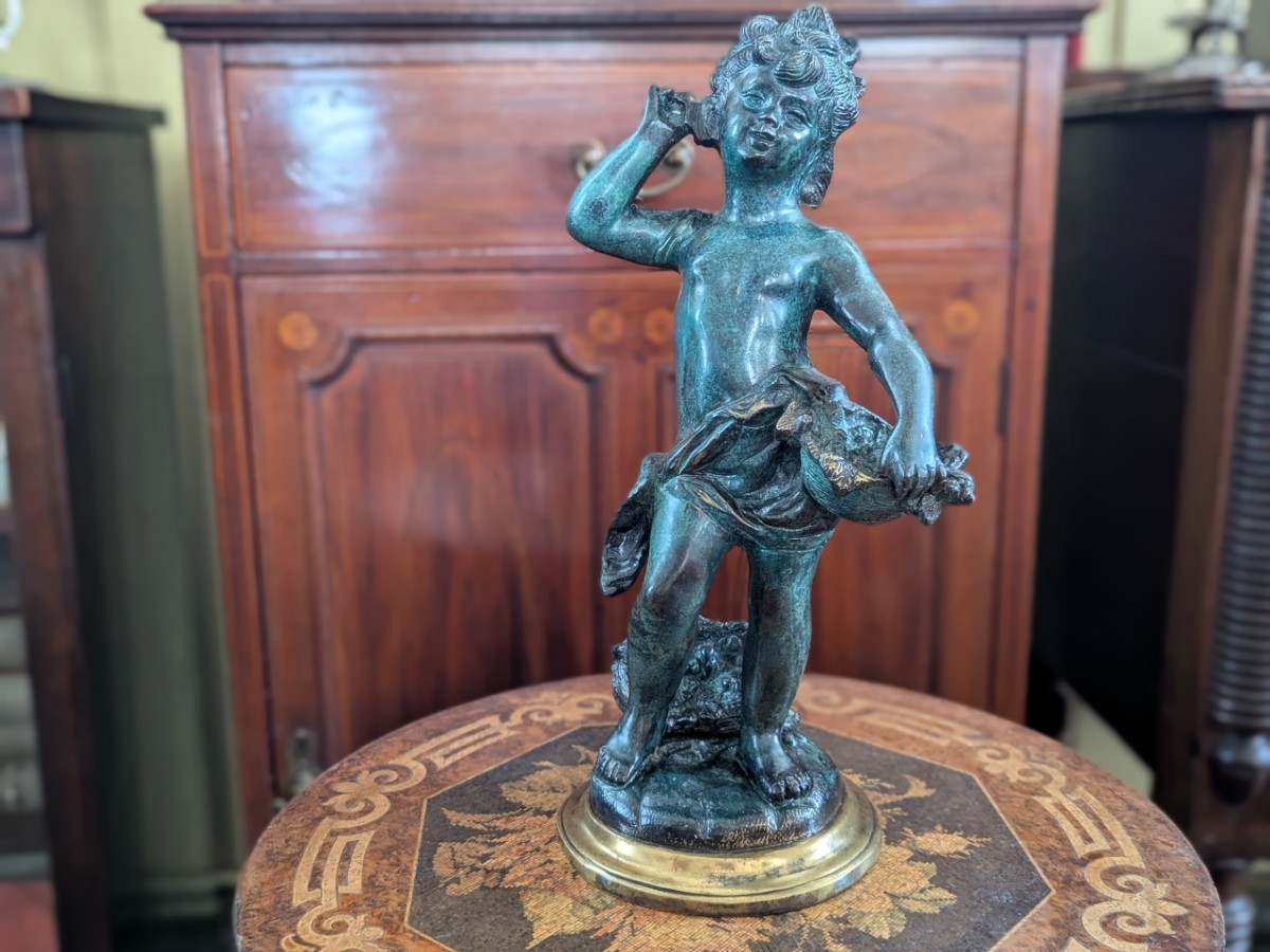 19th Century Patinated Bronze Of Bacchus