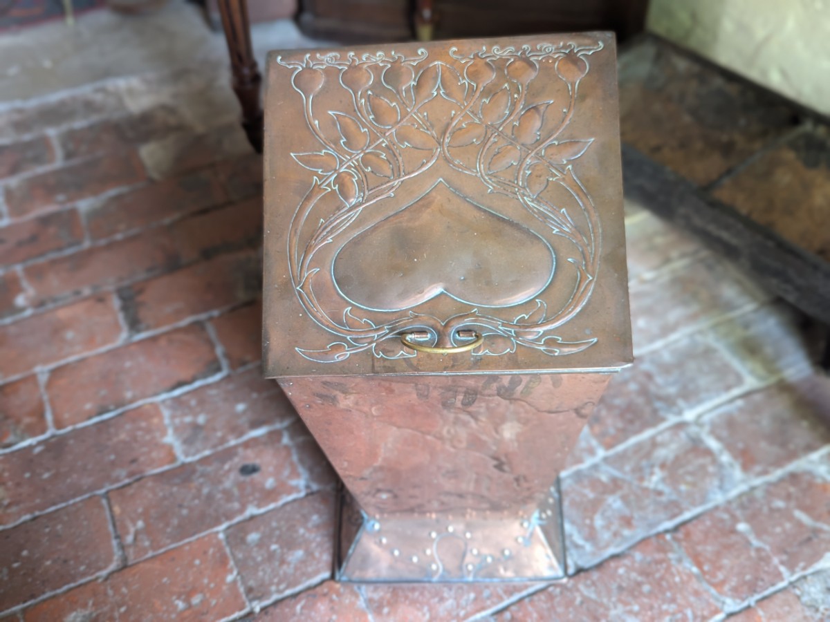 Arts And Crafts John Williams Copper Coal Box
