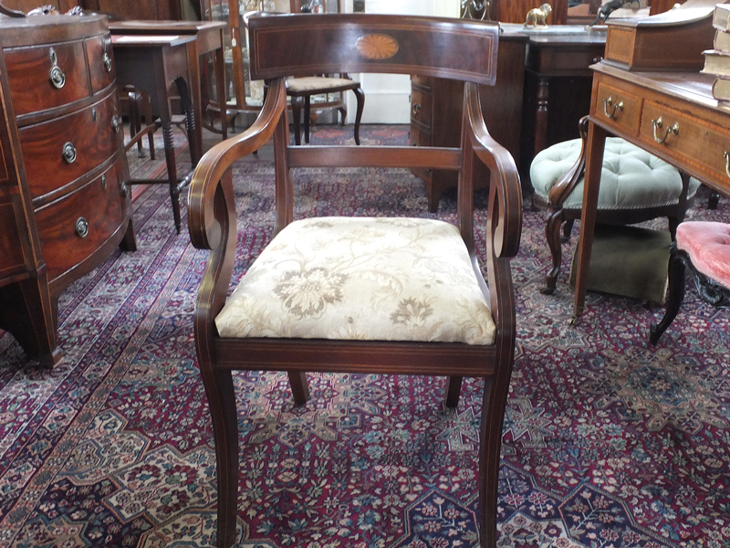 19th. century mahogany desk chair