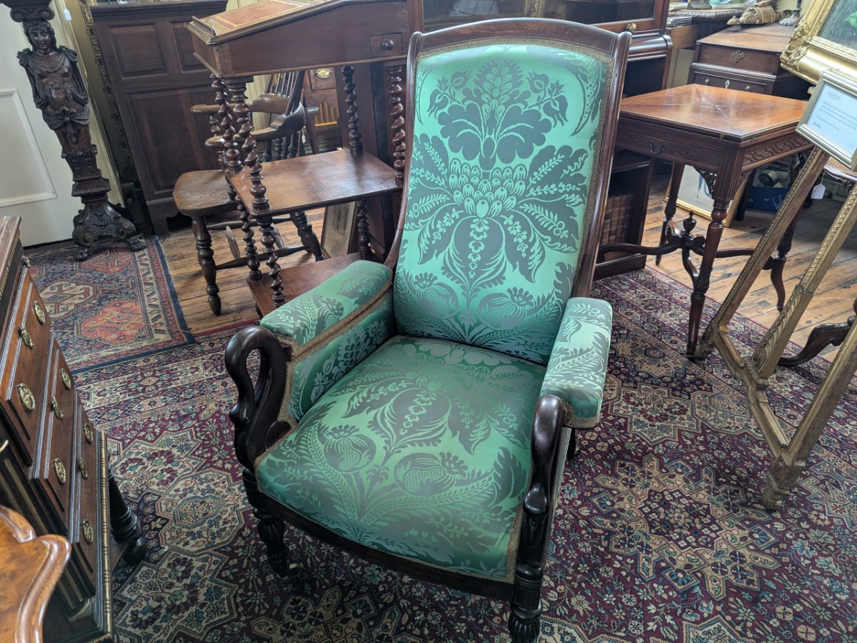 Regency Rosewood Framed Fireside Armchair