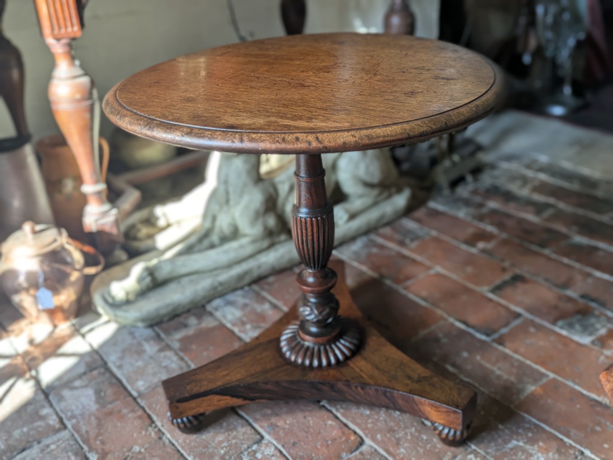 William IV Mahogany And Rosewood Circular Occasional Table